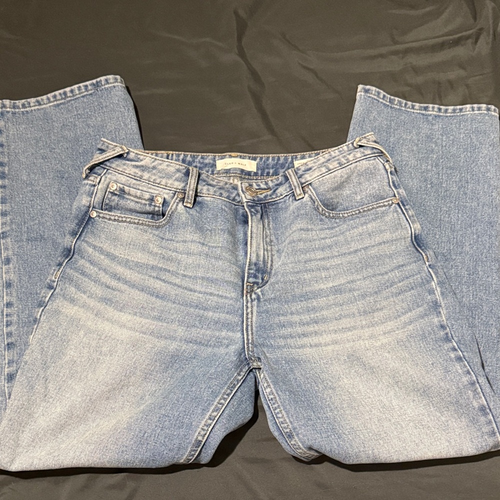 Cleo + Wolf High Rise Straight Jeans